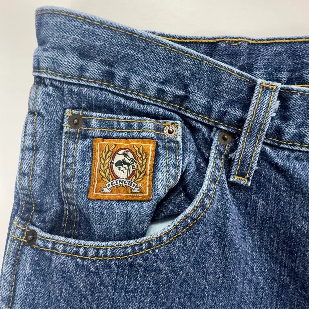 Cinch Mens Straight Leg Jeans 38x36 Dark Wash‎ Cotton Denim Workwear